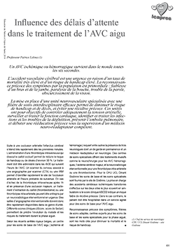 Influence des délais d'attente dans le traitement de l'AVC aigu